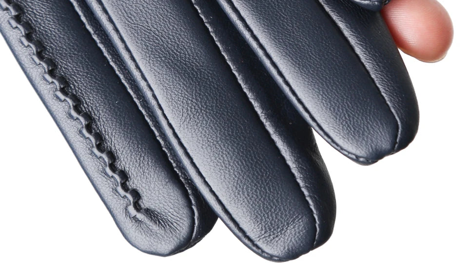 Women's sheepskin gloves winter warm plus velvet short thin touch screen driving color women's leather gloves good quality -2226