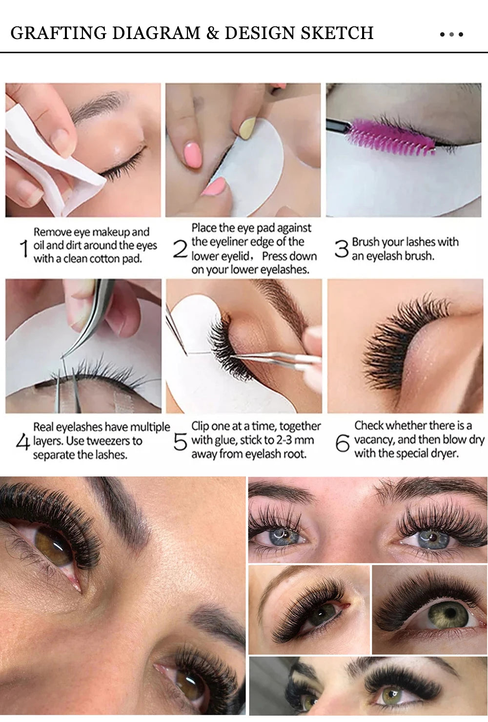 Abonnie Classic Eyelashes Extensions Individual Volume Lashes Fluffy Ultra Soft Eyelash Extensions