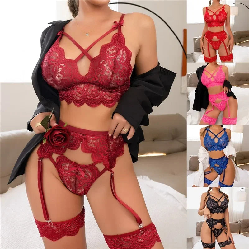 Hot Currents Breastless and Crotchless Naughty Erotic Lingerie Sultry Woman BodyLingerie Lace Open Bra Sexy Baby Porno Lenceria