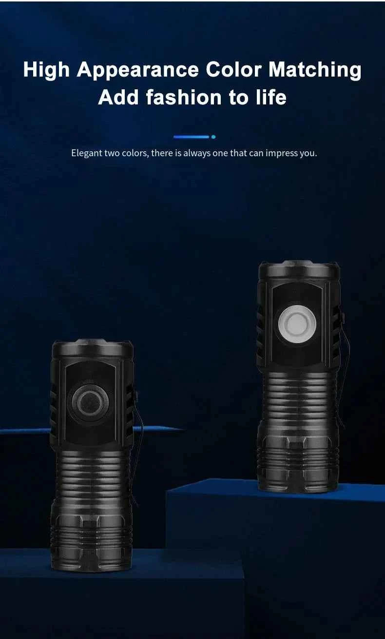 New Ultra Powerful Flashlight 3 Core LED Mini EDC Tactical Torch USB Rechargeable Outdoor Camping Fishing LED Hat Clip Lamp