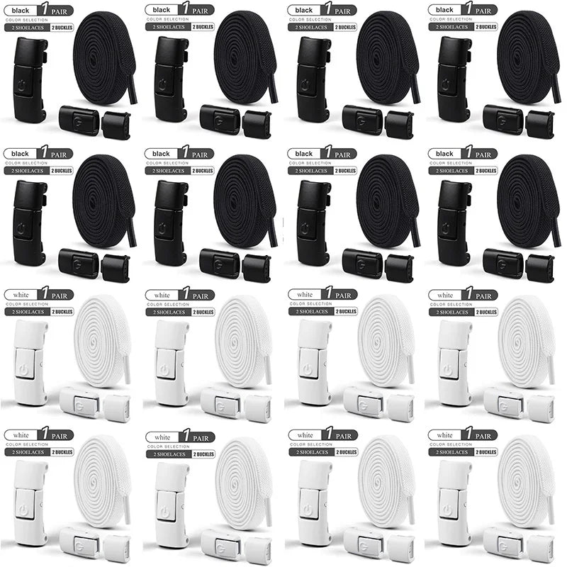 8mm Schnürsenkel ohne Binden, Pressverschluss Schnürsenkel, Elastische Schnürsenkel, Sneaker Kinder Erwachsene, Verbreiterte flache Schnürsenkel für Schuhe