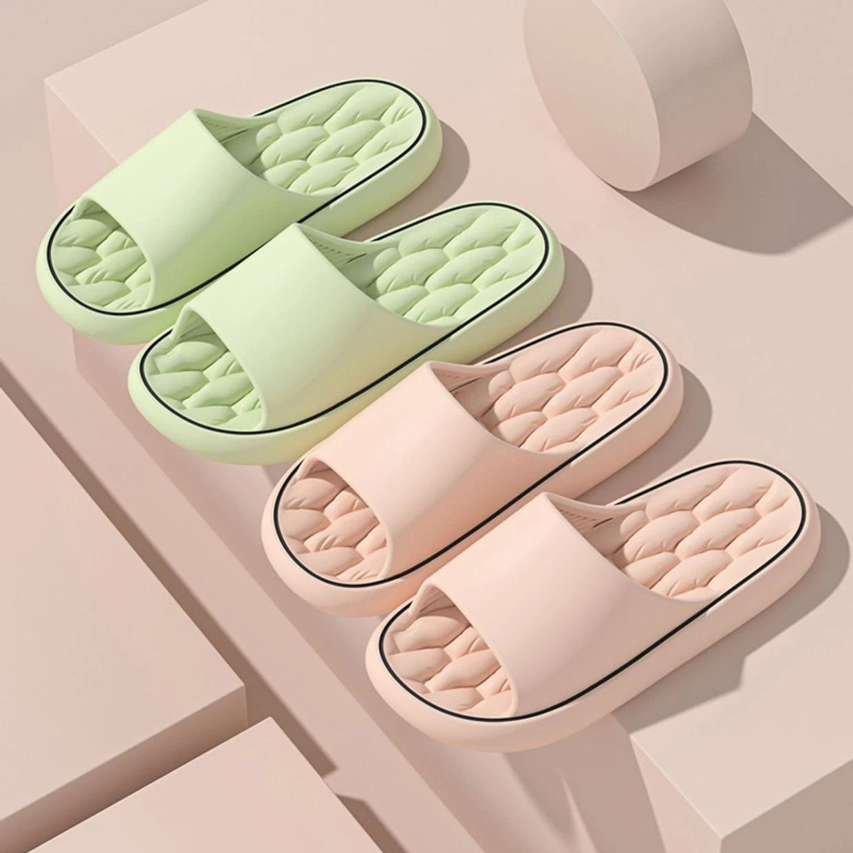 Super Light Soft Slippers Simple Fashion Slides EVA Elastic Shoes Colorful Sneakers In Door Bathroom Flip Flops