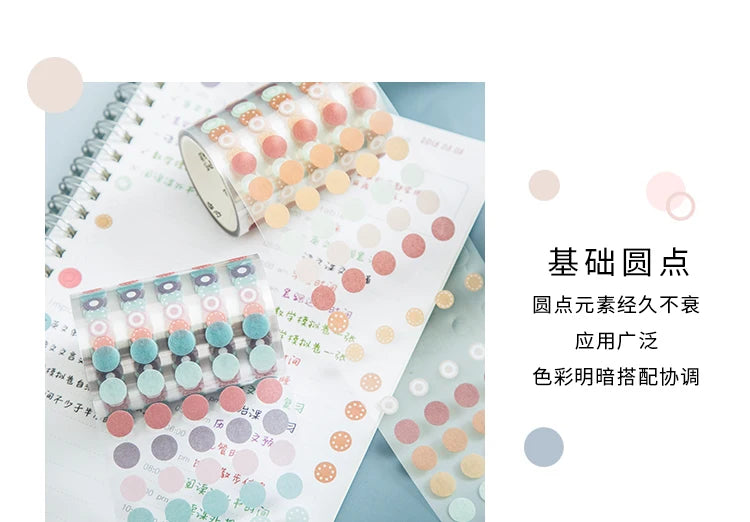 60mm*3m Dot Washi Tape for Diary Scrapbooking DIY Deco Junk Journal Creative Stationery School Supplies Masking Tapes