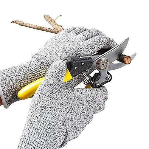 Level 5 HPPE Anti-Cut Gloves Kitchen Gardening Anti-Cut Knitted Gloves Anti-Thorn Wear-Resistant Glass Building Cutting Gloves