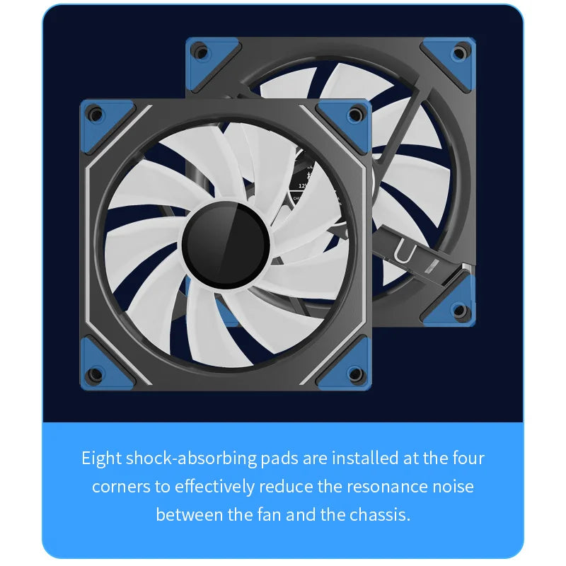 Teucer Infinite Mirror 120mm 5V 3Pin ARGB PC Case FAN 12V 4Pin PWM 800-2000RPM 12cm Chassis CPU Water Cooling Ventilator