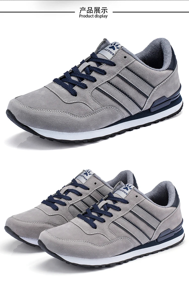 2024 New High Quality Men's Sneakers Leather Casual Shoes Autumn Breathable Men Shoes Male Flat Shoe - Shoppiline
