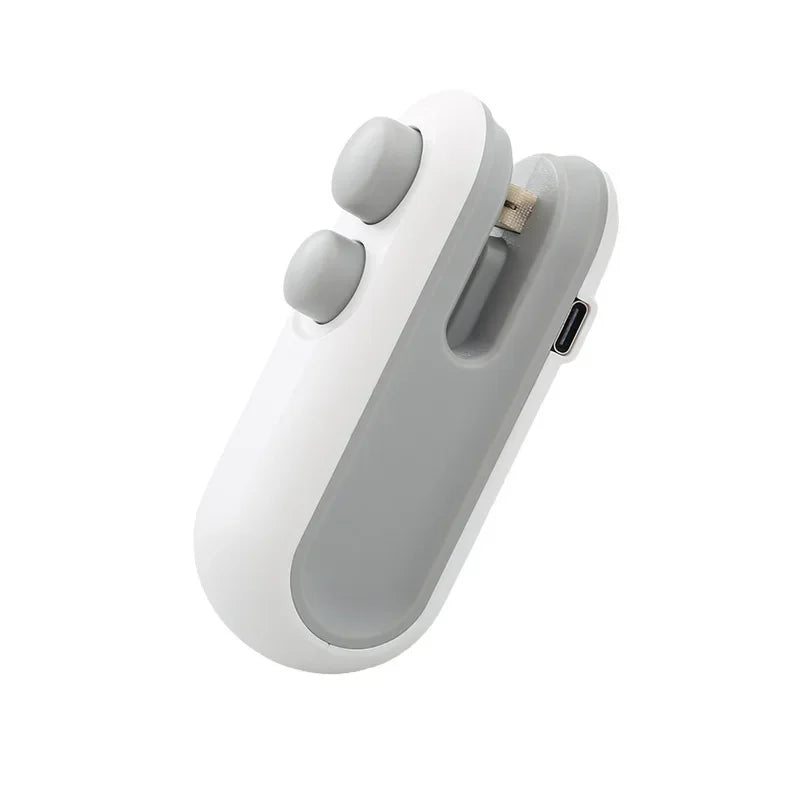 HOMEFISH Mini Handheld Food Heat Sealer, USB Rechargeable Heat Sealer, Storage Bag, Plastic Package, Food Sealer, Clip Bag