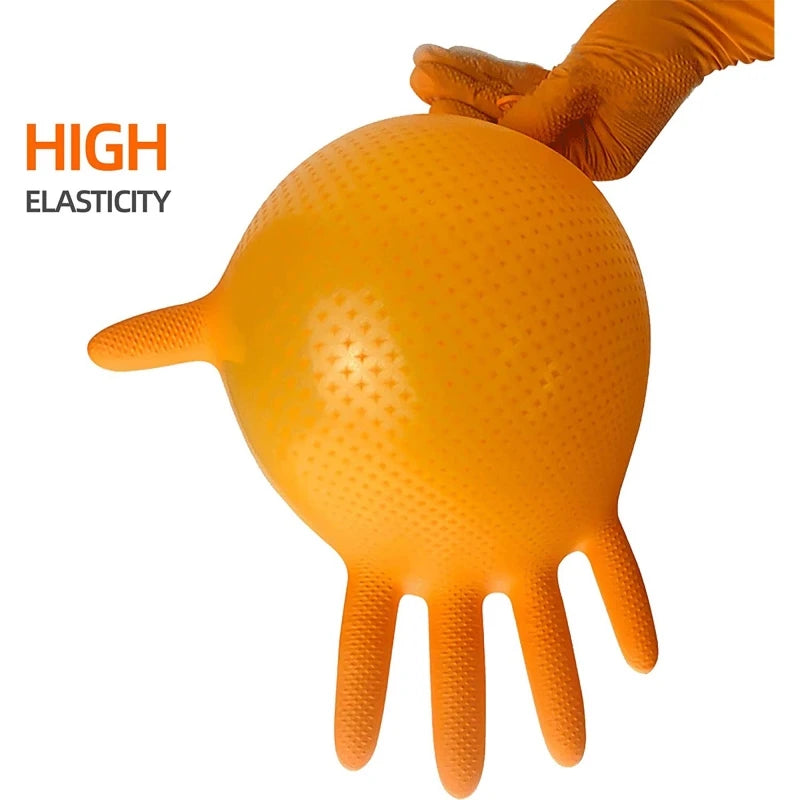 8mil Nitrile Gloves Thick 30/50PCS Industrial Disposable Gloves with Diamond Textured Latex Free Heavy Duty Mechanic Auto Gloves - Shoppiline