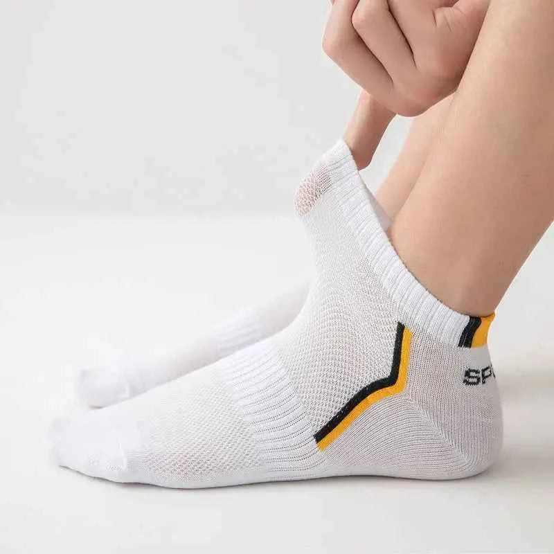5 pairs of running men's socks, breathable, professional sports, sweat-absorbent, casual and comfortable socks