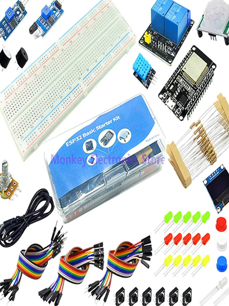 Electronic DIY Kit ESP32 ESP-32S WIFI Module Starter Kit for ESP32 WIFI Development Board ESP32 Module Kit Relay Display Sensor - Shoppiline