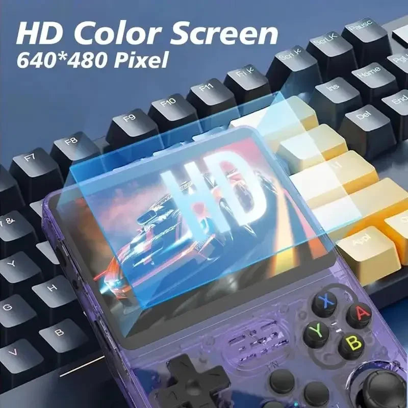 R36S Retro Games Console 3.5-Inch IPS Screen With Linux System Portable Pocket Retro Gaming Console 64GB 20000+ Classic Games