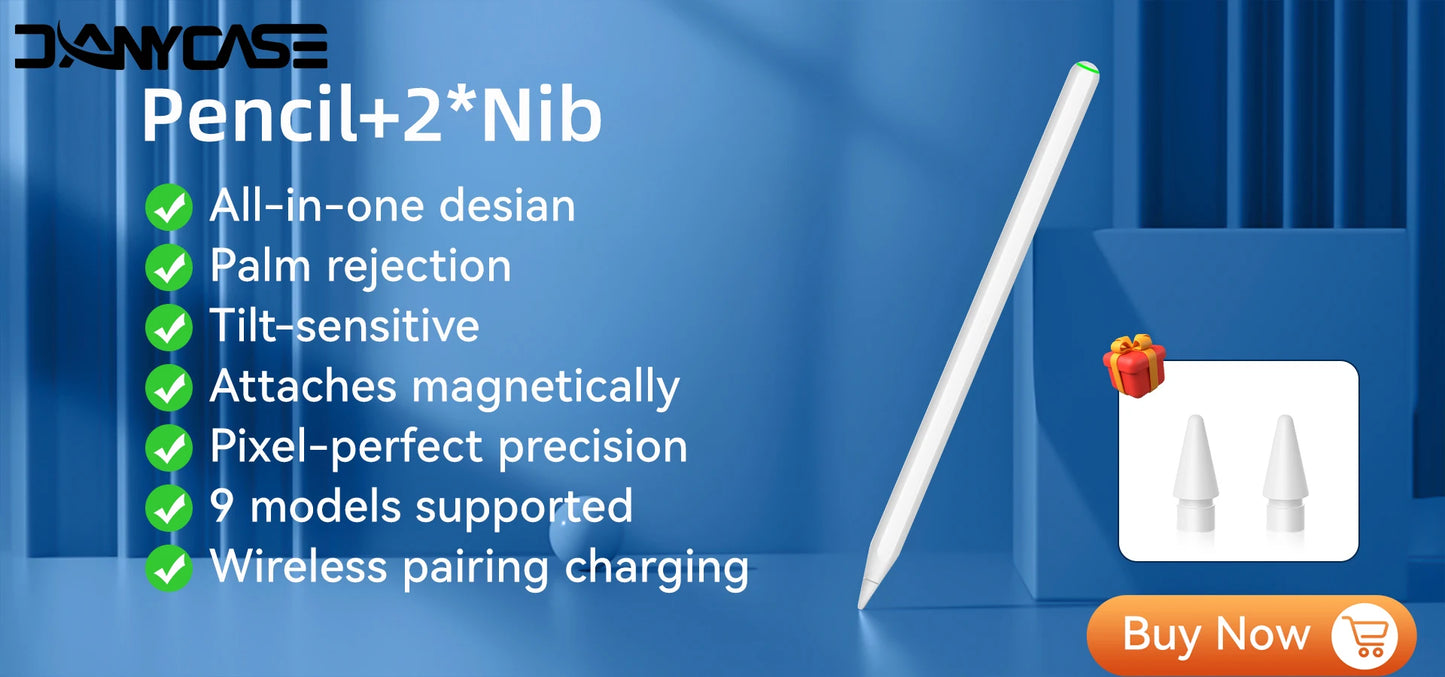 For iPad Pencil 2025 M3 Stylus Pen for Air 6 M2 Pro M4 M5 with Palm Rejection for iPad Pro 11 12.9 13 7/8/9/10/11th Mini5 6 7
