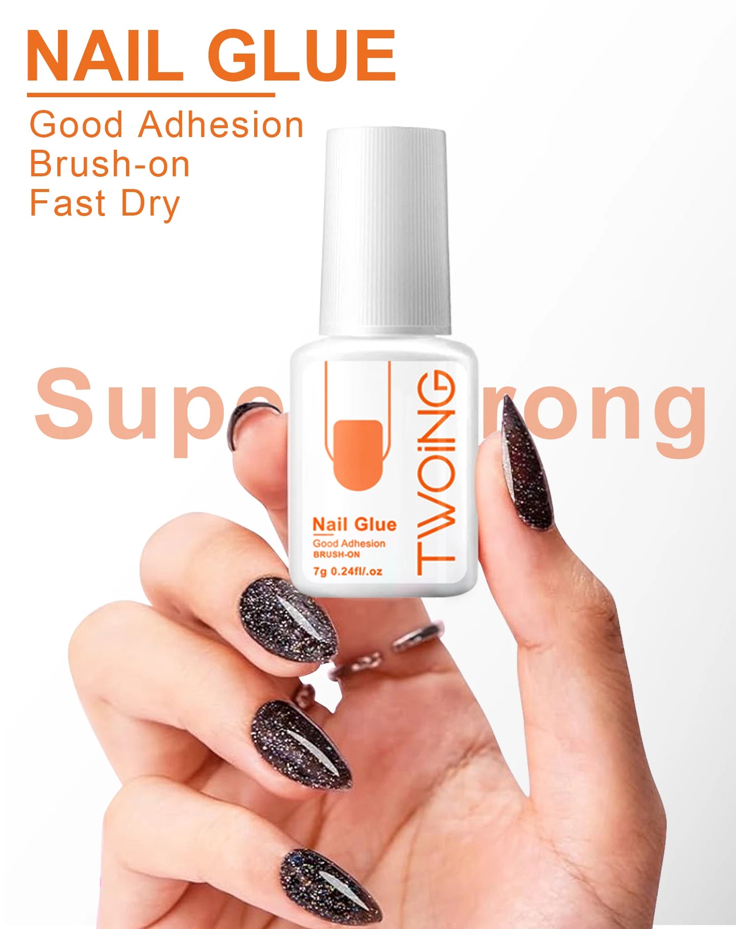 7g Super starker Nagelkleber für falsche Nagelspitzen, Acrylnägel, Press-On-Nägel, künstliche Nägel, Nagelkunstdekoration, dauerhafter Halt