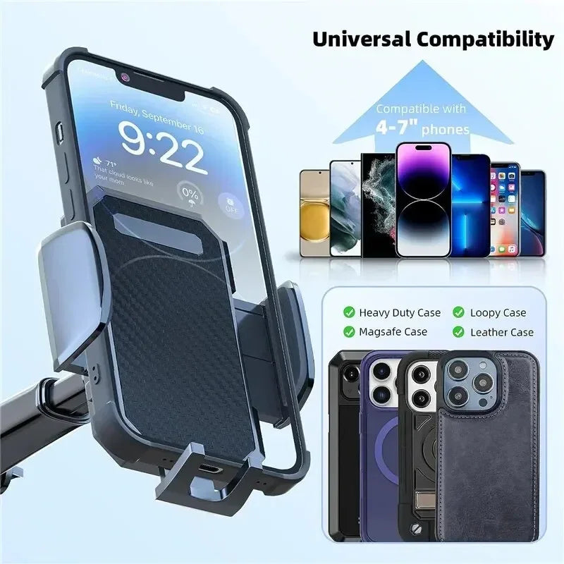 360° Rotatable Car Phone Holder Universal Windshield Suction Cup & Air Vent Mount Stand for Cellphone Stable Car Phone Bracket