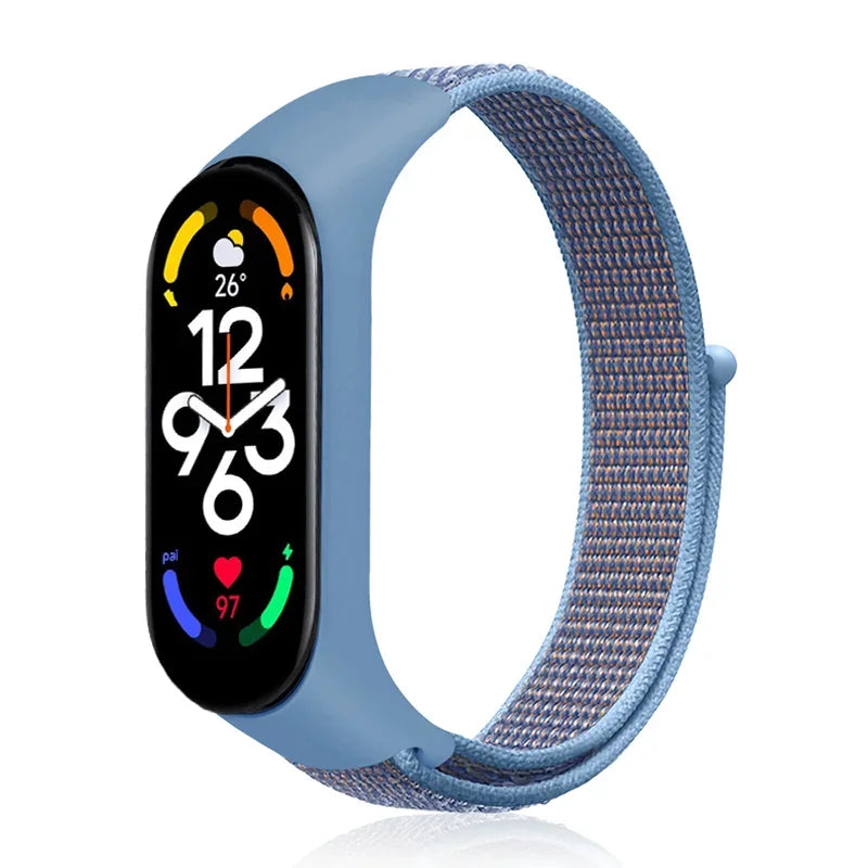 Nylonarmband für Xiaomi Mi Band 4/5/6/7 Armband Uhrenarmband Sport atmungsaktives Armband für Miband 4/5/6/7 Ersatz Correa Armband
