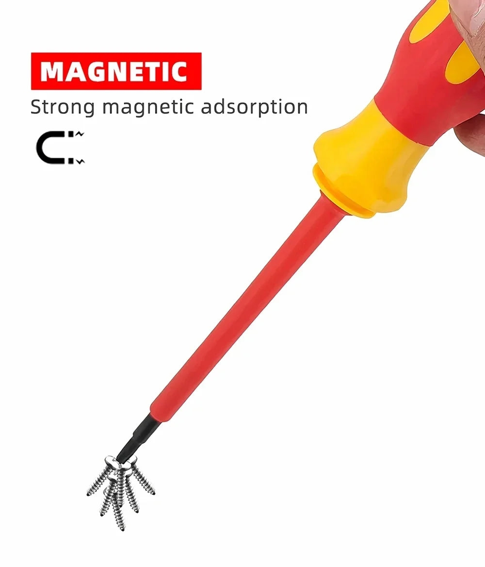 New Hexagonal Screwdriver Insulated Electrician Screwdriver High Hardness Set Magnetic Cross Word Shaped Plum Blossom