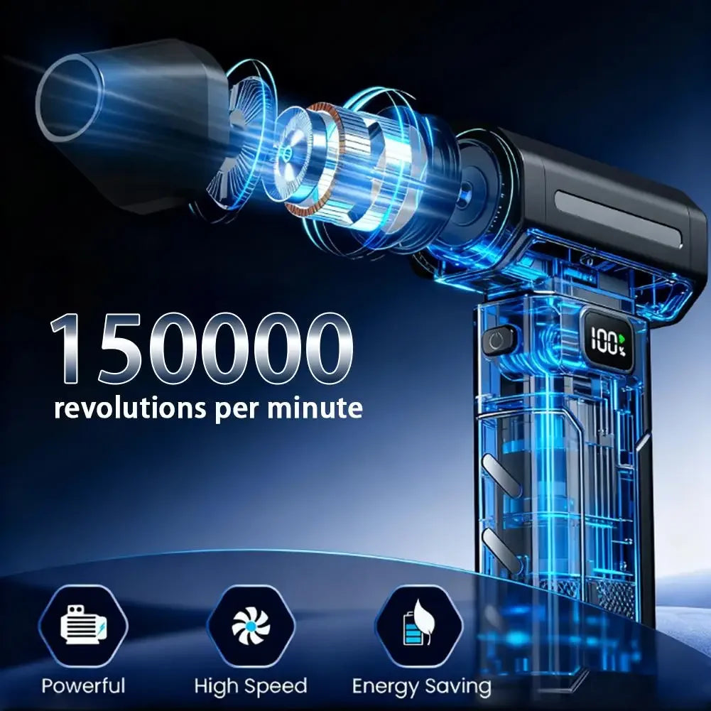 X8 Brushless Turbo Jet Fan Blower 150000RPM Powerful Electric Air Blower Vacuum Dust Cleaner Portable Dust Cleaner Violent Fan - Shoppiline