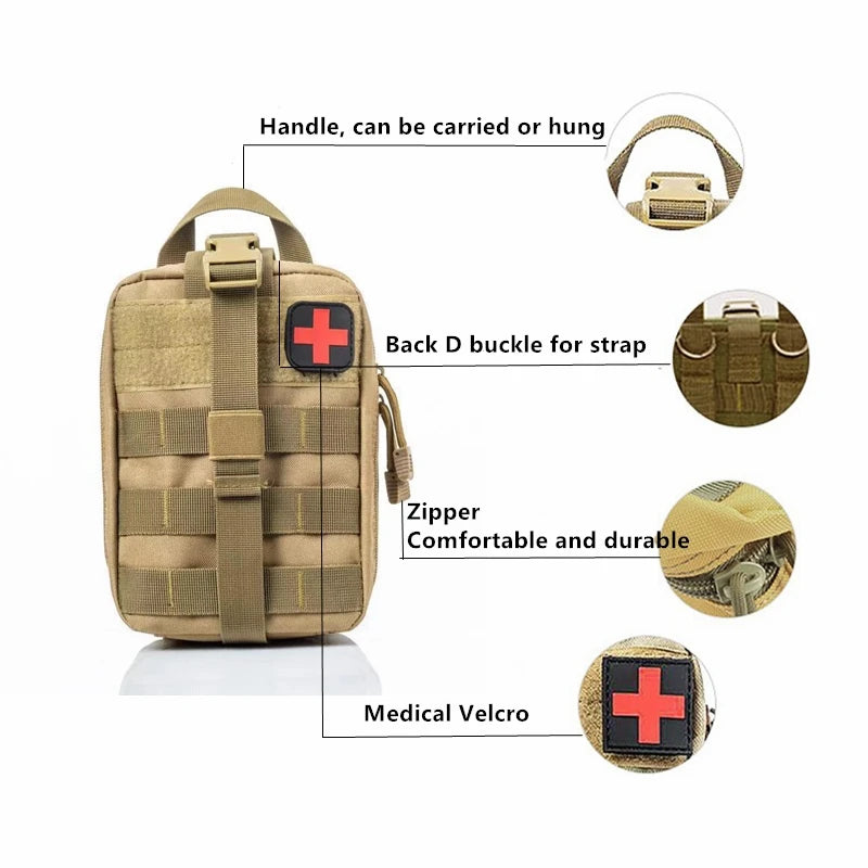 Outdoor First aid kit EDC Molle Medical Kit IFAK Survival Emergency Pack EDC Travel Fishing Camping Hiking Hunting Accessories