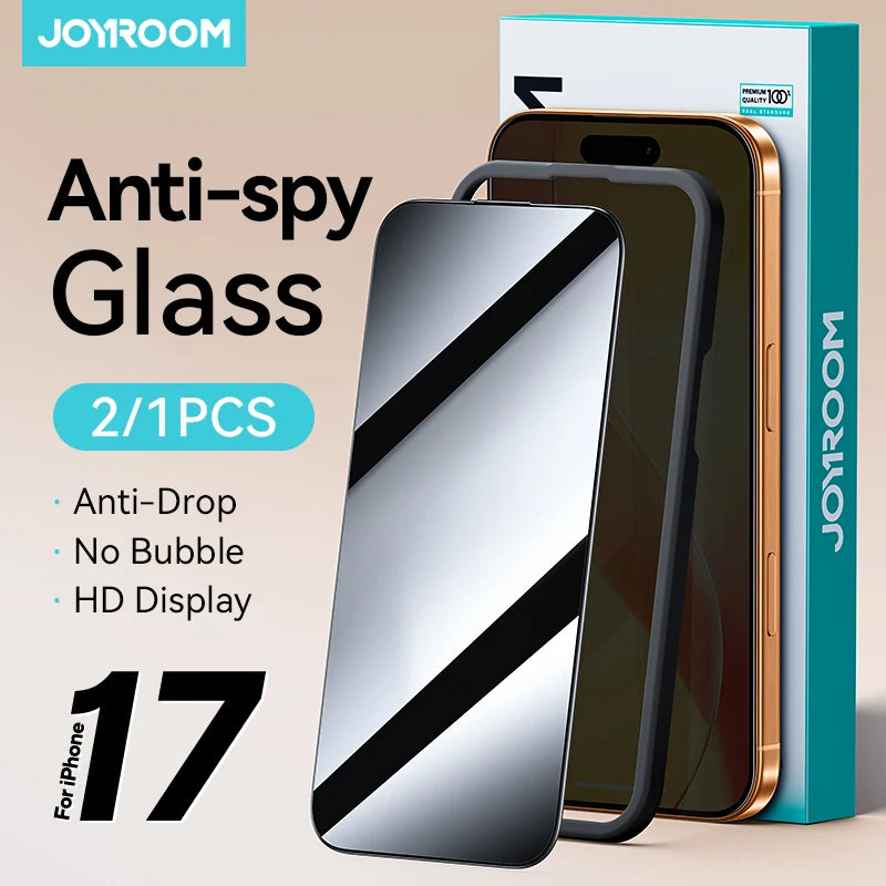 Joyroom 1/2PCS For iPhone 17 Pro Max Anti-Spy Glass Privacy Screen Protector Glass For iPhone 17 Pro 17 Air Tempered Glass Film - Shoppiline