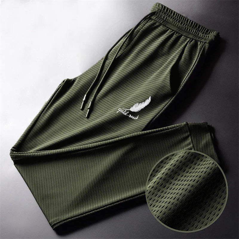 Men Quick Dry Pants Lightweight Hiking Jogging Trousers Breathable Workout Gym Ankle Joggers Athletic Running Pants Outdoor