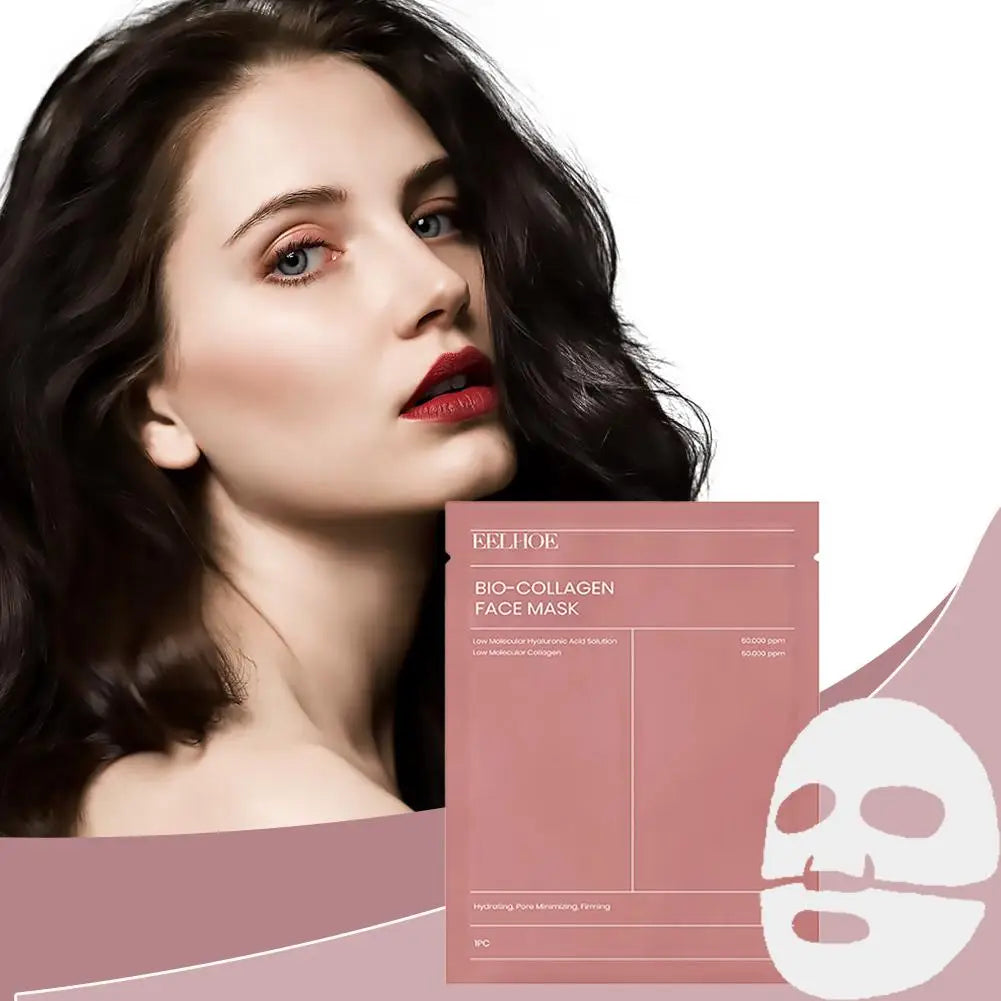 1/5/10 masques faciaux au bio-collagène resserre les pores hydratant en profondeur masque de nuit hydratant rafraîchissant éclaircissant pour les soins de la peau du visage