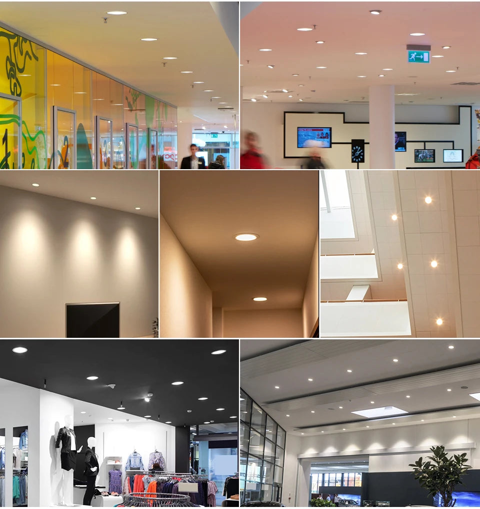 Spotlights LED Ceiling Downlight AC 220V 18W 15W 12W 9W 7W Recessed Round Lamp Spot LED Dowm Light Hidden Indoor Lighting Panel
