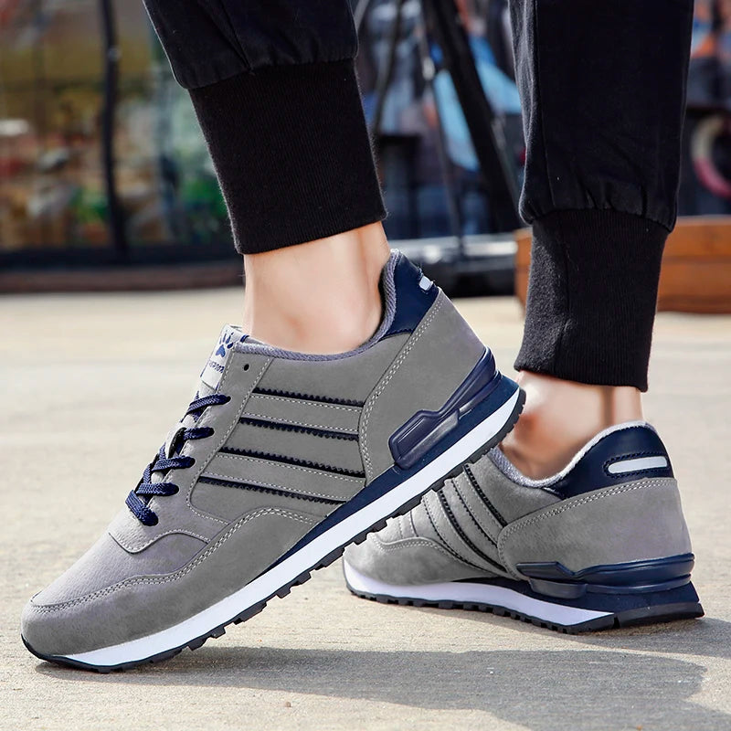 2024 New High Quality Men's Sneakers Leather Casual Shoes Autumn Breathable Men Shoes Male Flat Shoe - Shoppiline