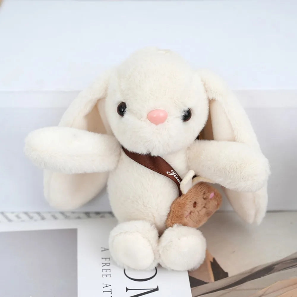 15cm Women's Rabbit Fur Keychain Bag Car Pendant Jewelry Decoration Fashionable Accessory for Bags And Gifts
