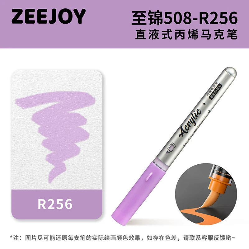 ZEEJOY 120/12/1 Colors Direct Liquid Acrylic Marker Pens Waterproof Pen Soft Brush Nib for Manga School Art Supplies Stationery