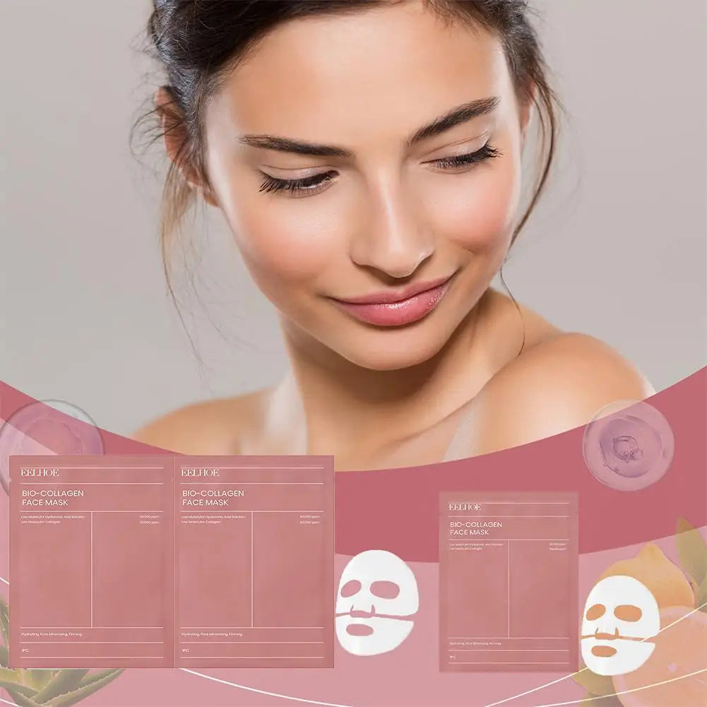 1/5/10 masques faciaux au bio-collagène resserre les pores hydratant en profondeur masque de nuit hydratant rafraîchissant éclaircissant pour les soins de la peau du visage
