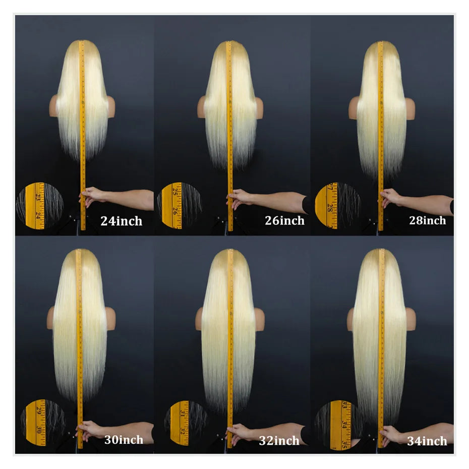 13x4 13x6 360 HD Transparent 613 Honigblond Farbe Spitze Front Echthaar Perücken für Frauen Rohes brasilianisches glattes Lace Frontal Perücke