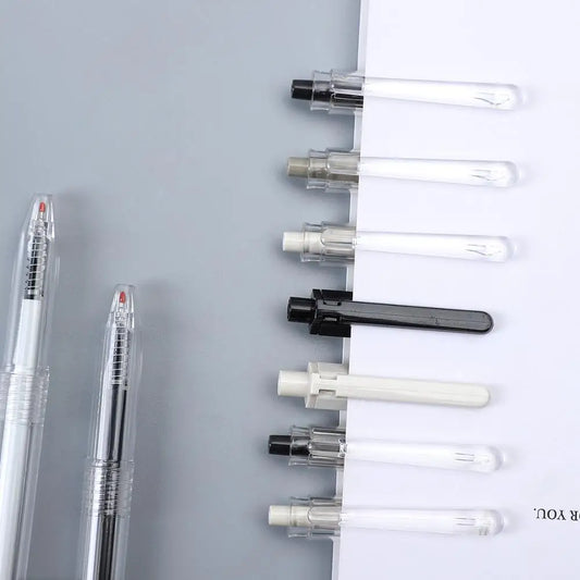 JIANWU 12Pcs/set 0.35/0.5mm Simple STYLE gel pen Black ink for student writing creative Neutral Pen Press School Supplies kawaii