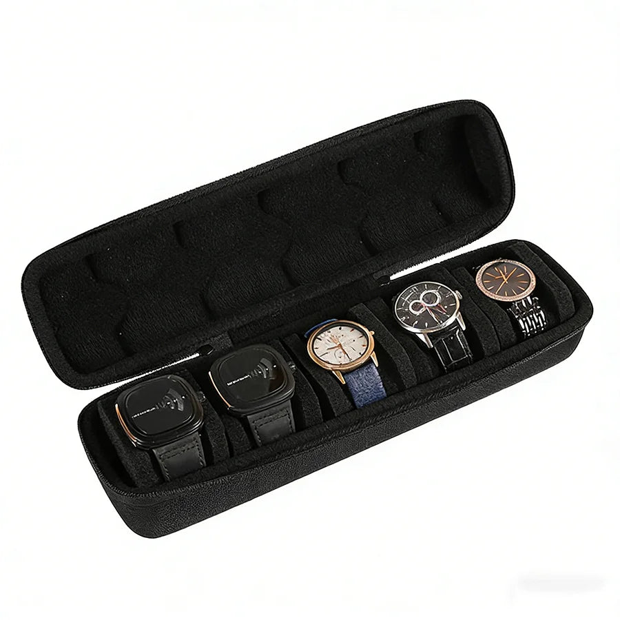 Watch Box Organizer for Men,Watch Travel Case Portable Storage Watch Display Holder for Wristwatches with anti-Move Watch