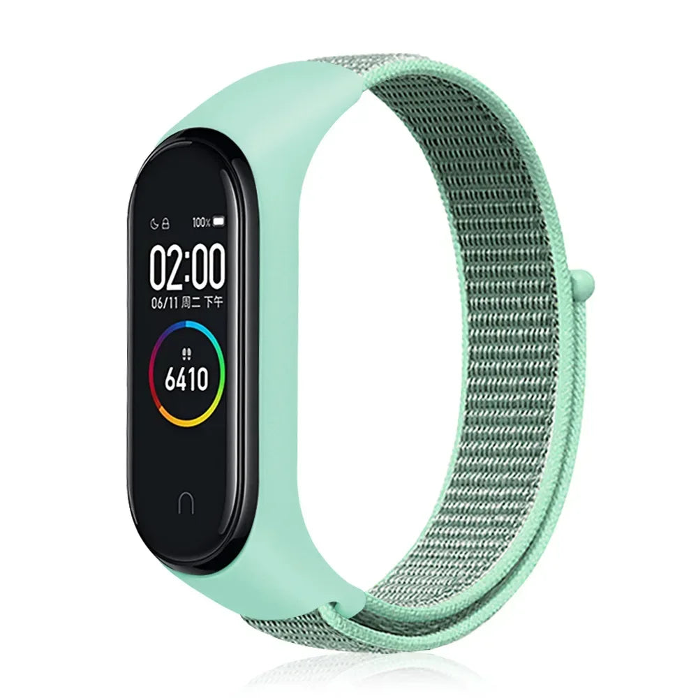 Nylon loop Mi band 4 5 6 Strap Replacement Soft Adjustable Wrist Watchband Pulsera correa For Xiaomi Mi band 3 4 5 6 7 Bracelet