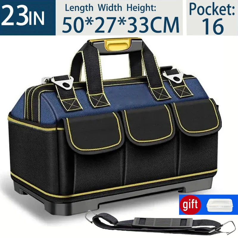 Multifunctional 13in-23inch Tool Bag Thicken big Capacity Waterproof Wear-Resistant Toolkit MultiPocket Electrician Storage Bag - Shoppiline