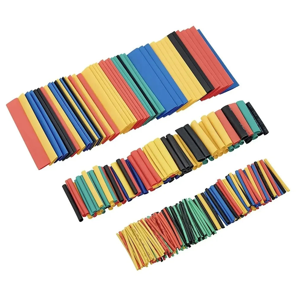 580PCS 2: 1 Cable Shrink Tube Kit Heat Assorted Pack Thermoretractile Insulation Sleeving Cable Wire Shrink Wrapping for DIY