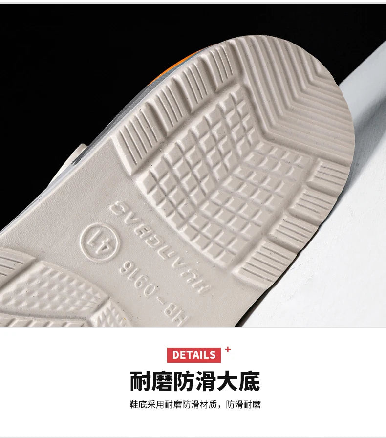Men's summer casual hole shoes non slip lightweight breathable Two wearing men's sandals fashion comfort beach shoes slippers
