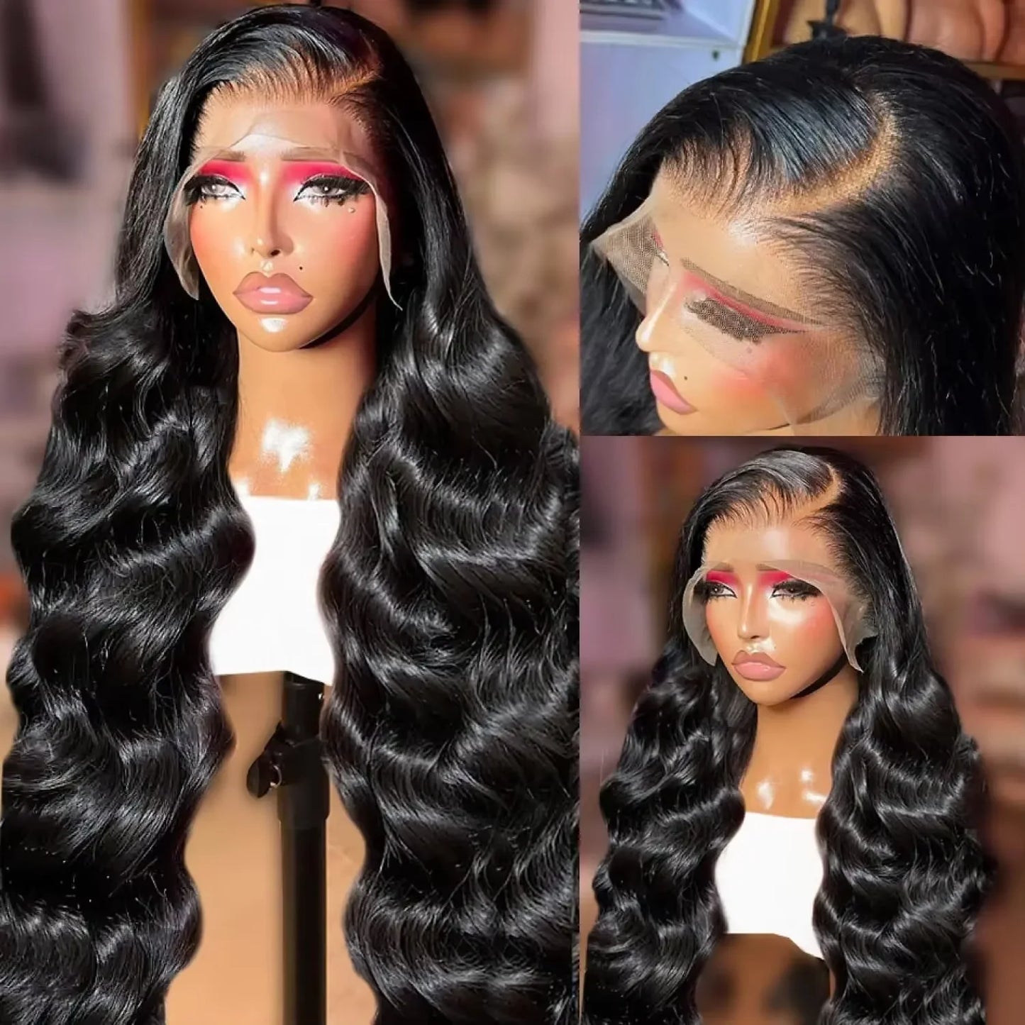 Body Wave 4X4 HD Lace Closure Curly Human Hair Wig Remy Brazilian 13x4 13x6 Transparent Lace Front Human Hair Wigs Pre Plucked