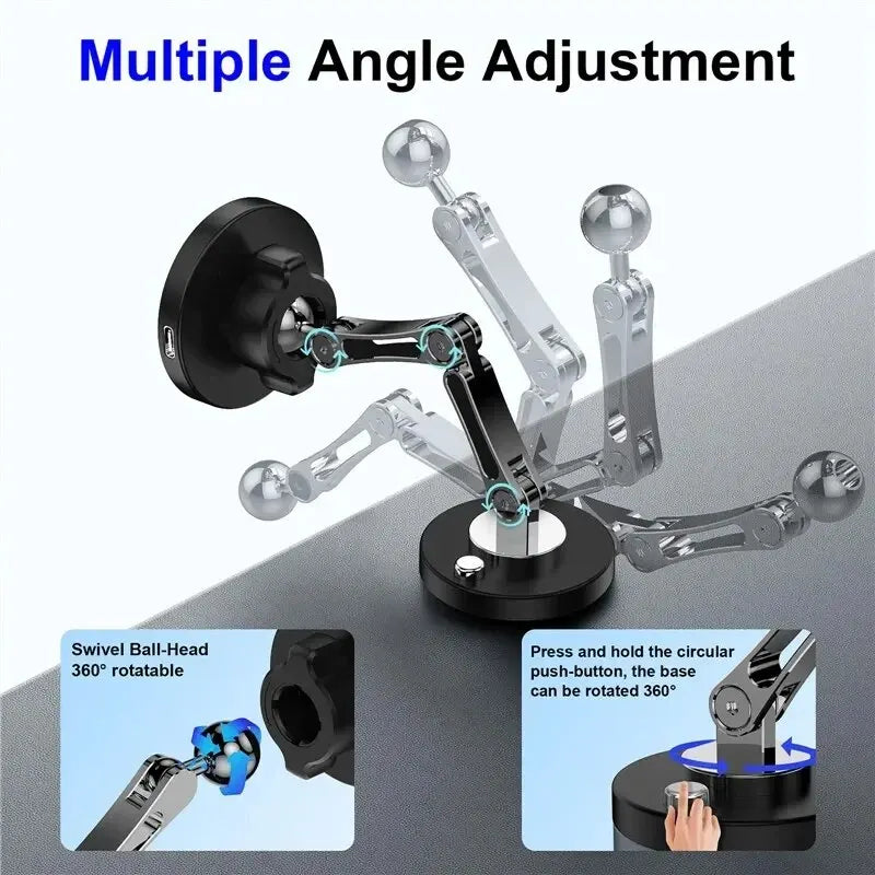 Magnetic Car Wireless Charger Stand Magnet Car Mount Fast Charging Station Phone Holder Bracket For Macsfae iPhone 15 14 13 12 - Shoppiline