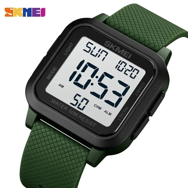SKMEI 1894 Sport Electronic Watch for Men Shockproof Waterproof Countdown Mens Wristwatch Military Alarm Clock 1960 Reloj Hombre