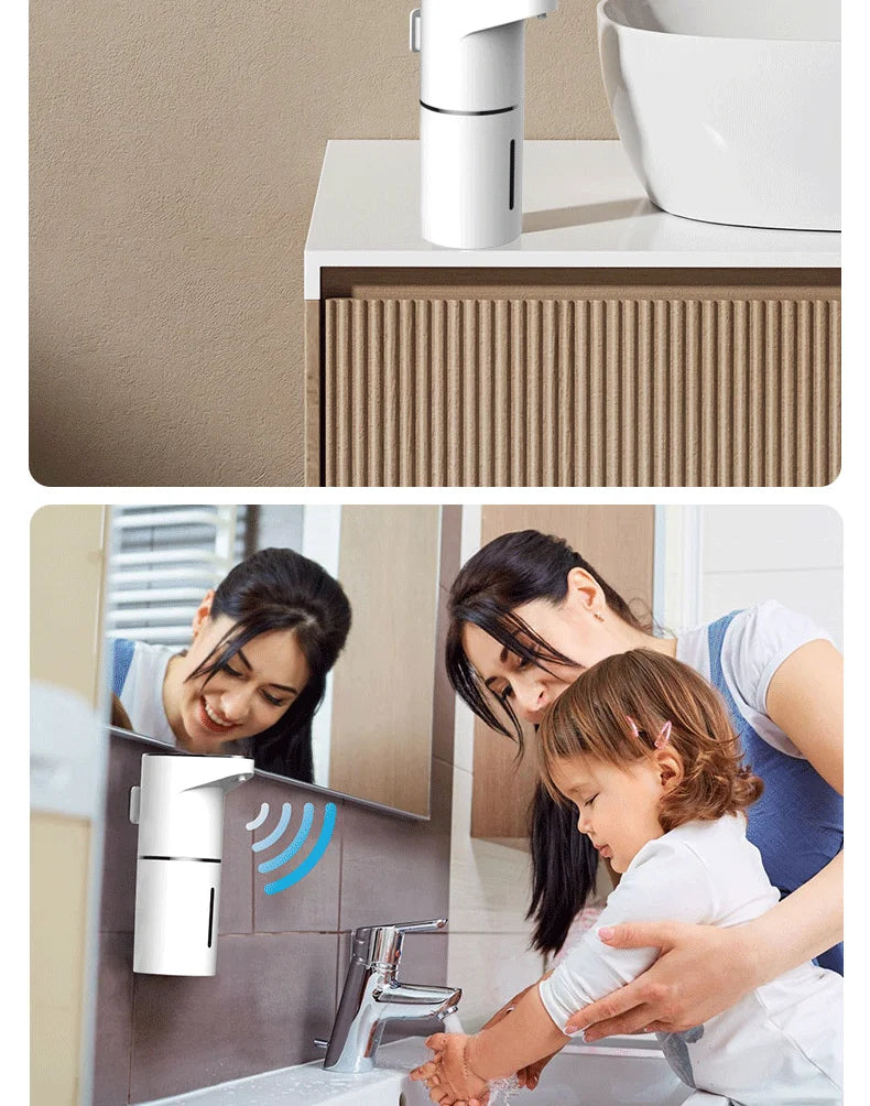 New Bathroom Automatic Sensing Soap Dispenser Type C Multiple Levels Contactless Electric Frother Charging Wall Mounted Vertical