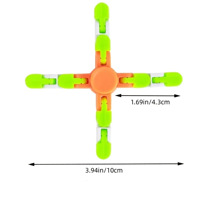 1 Stück Vielfalt Fingerspitzen-Kreisel Kette Gyro Eltern-Kind-Spiele Vier-Glieder-Fahrradkette Top Dekompression Spielzeug Fidget Spinner Schreibtisch Spielzeug