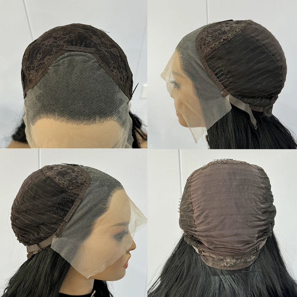 Platinum Blonde Wave Wig Synthetic Lace Front Wigs For Women Long Natural Wave Lace Hair White Black Pink Wig Loose Curl Cosplay