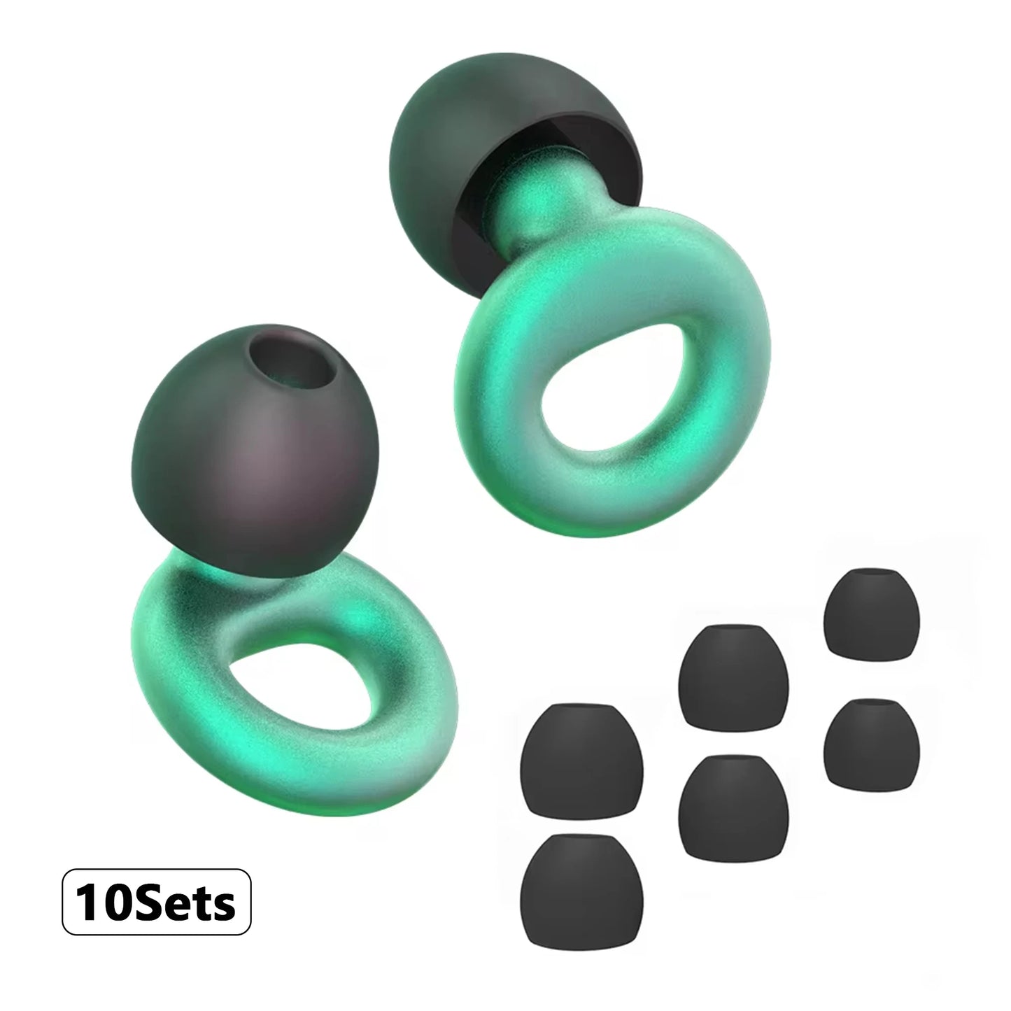 Plugs for Sleep,Swim, Work– Super Soft Silicone Ear Reusable Hearing Protection for Noise Reduction 8 Ear Tips in XS/S/M/L