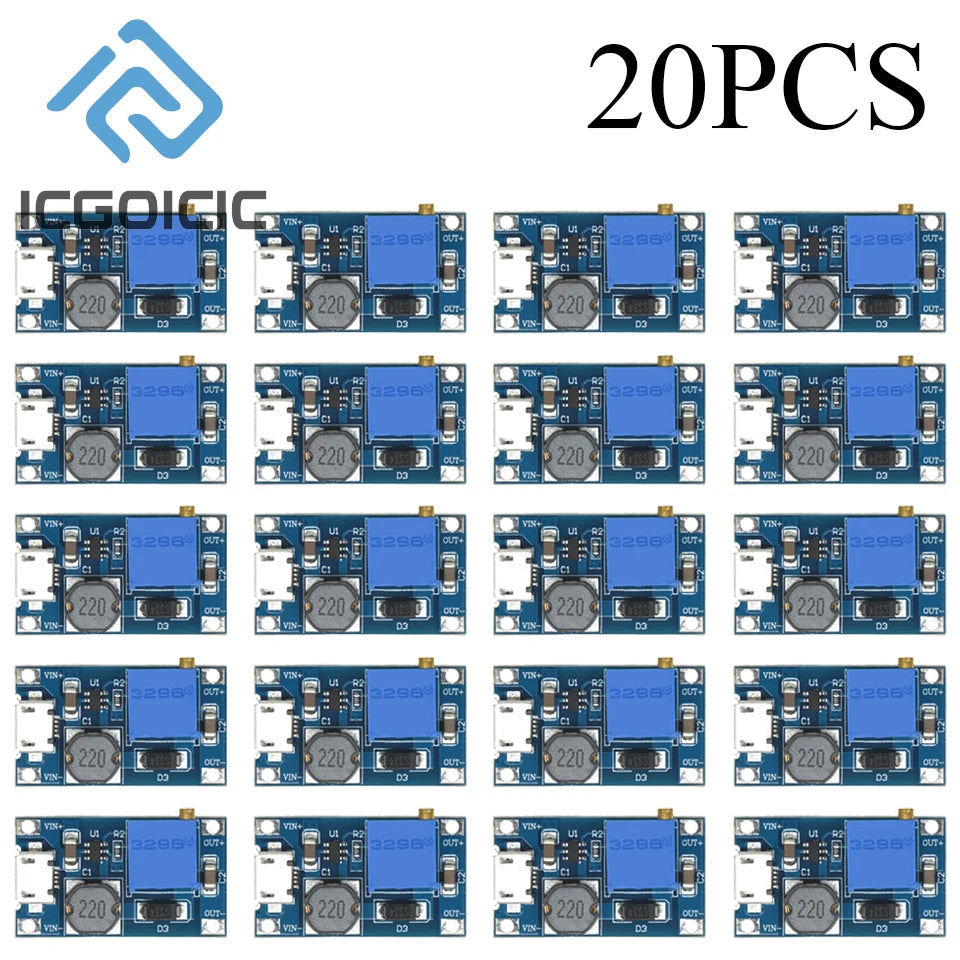 Module élévateur réglable 5/10 pièces MT3608 DC-DC TYPE-C Micro 2 A Module convertisseur élévateur de puissance DC DC 2V-24V vers 5V 9V 12V 28V