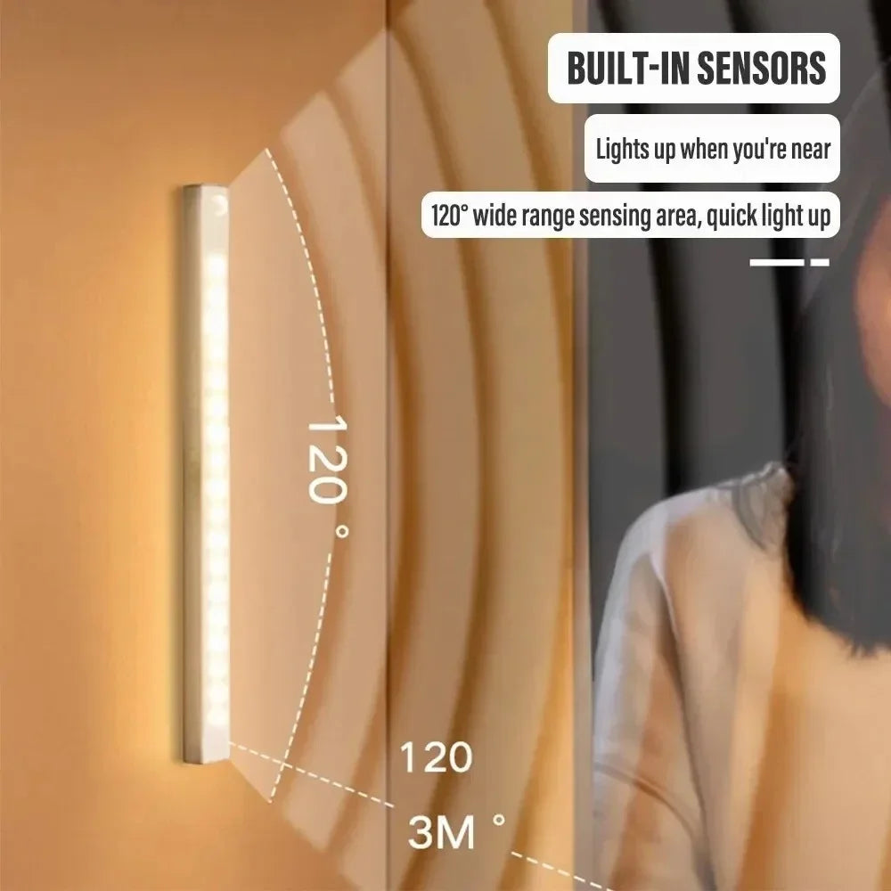 Wireless LED Night Light Motion Sensor Light Closet Night Lamp For Kitchen Bedroom Detector Light Cabinet Staircase Backlight