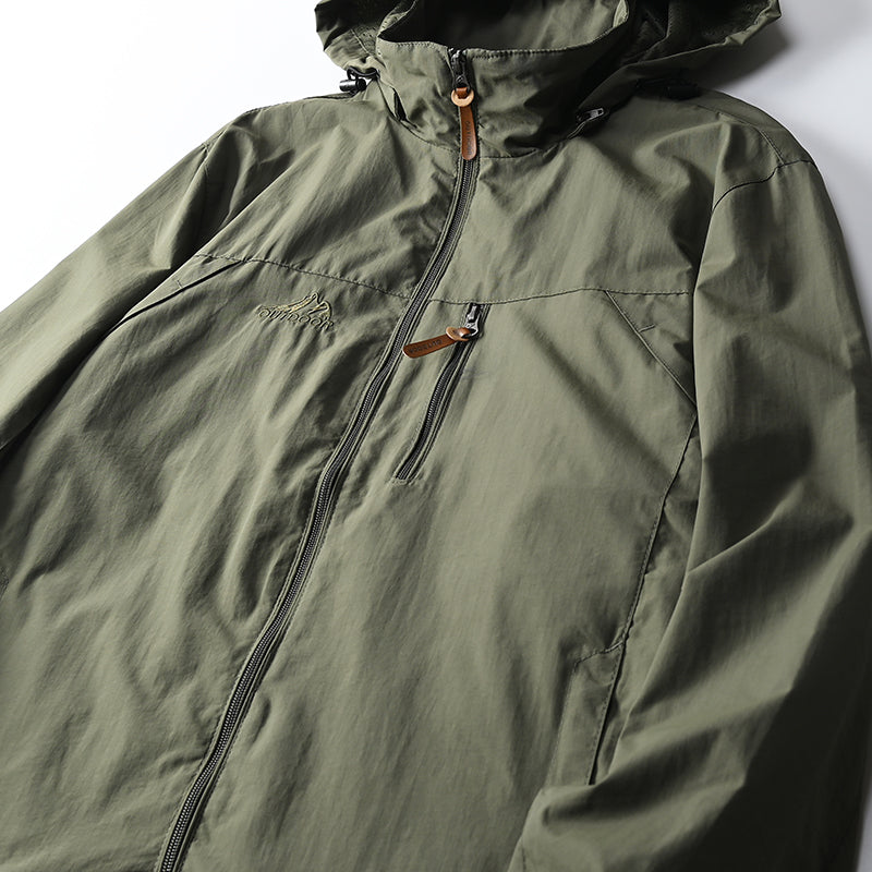Windbreaker Herren Taktische Jacke Wasserdicht Outdoor Kapuzenmantel Sport Militär Europäische Größe S-5XL Feldklettern Dünne Oberbekleidung