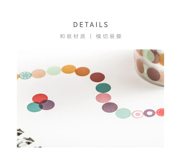 60mm*3m Dot Washi Tape for Diary Scrapbooking DIY Deco Junk Journal Creative Stationery School Supplies Masking Tapes