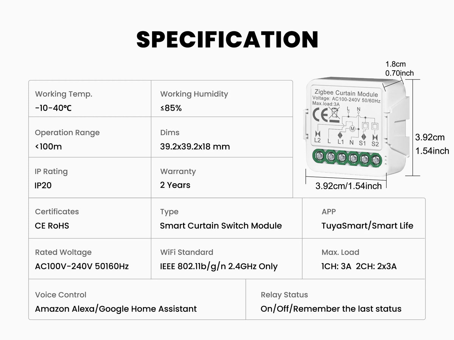 GIRIER Tuya Smart Wi-Fi RF433 ZigBee Curtain Switch Module for Electric Roller Shutter Blind Motor 1/2CH Works Hey Google Alexa