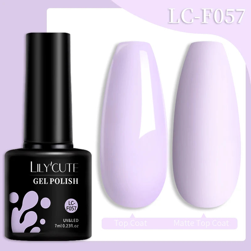 LILYCUTE 129 Colors 7ML Nail Gel Polish Nail Supplies Vernis Semi Permanent Nail Art Manicure Soak Off LED UV Gel Nail Varnishes